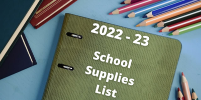 2022-23 School Supplies List