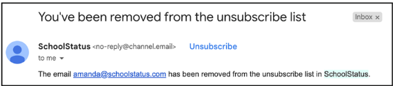 Removed from list
